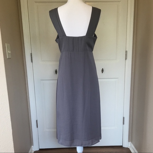 H&M Dresses Hm Gray Dress With Bow Poshmark